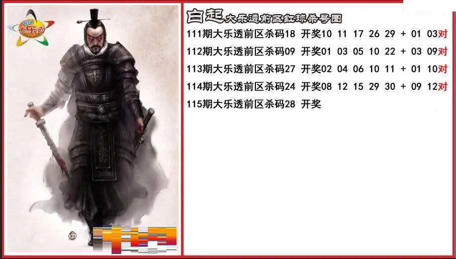 白起前区杀号图