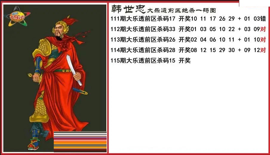 韩世忠前区绝杀一码图