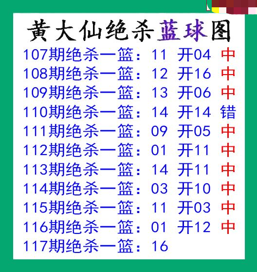 黄大仙杀蓝球