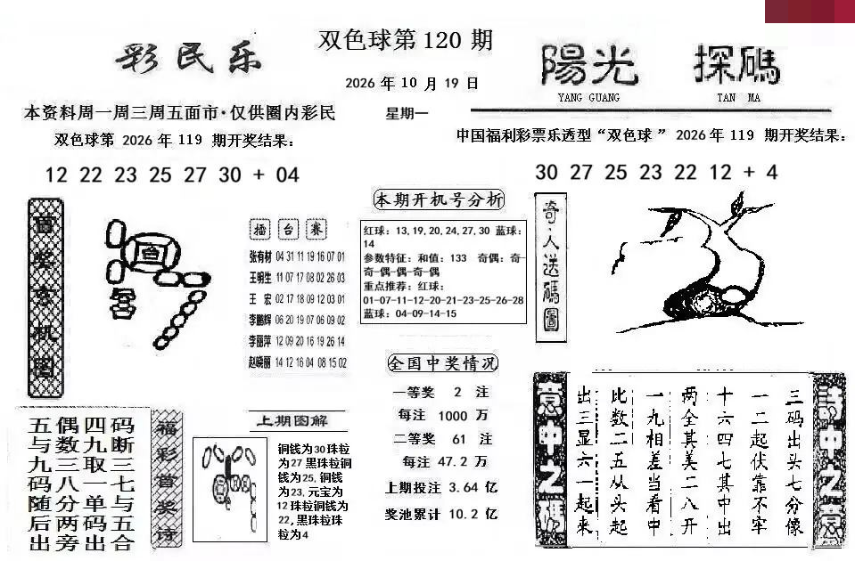 彩民乐+阳光探码