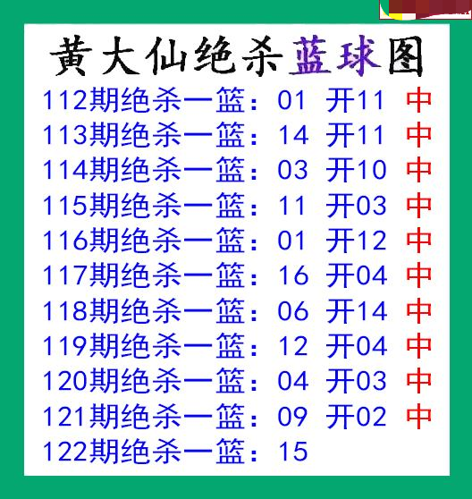 黄大仙杀蓝球