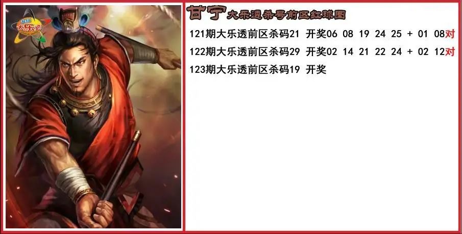 甘宁前区杀号图