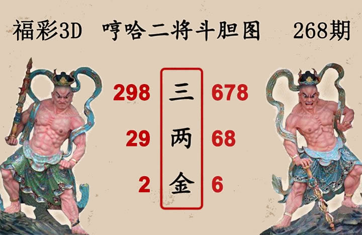 哼哈二将斗胆图