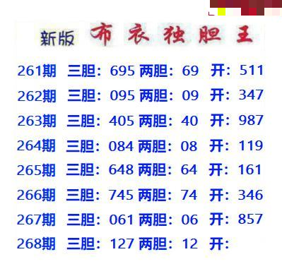 新版布衣独胆王