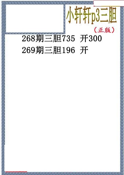 小轩轩三胆