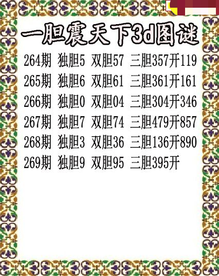 一胆震天下独胆