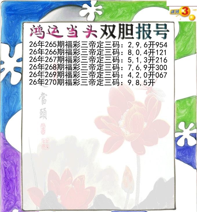 鸿运当头双胆报号