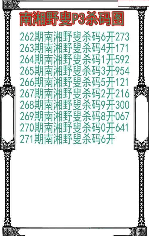 南湘野叟杀码图