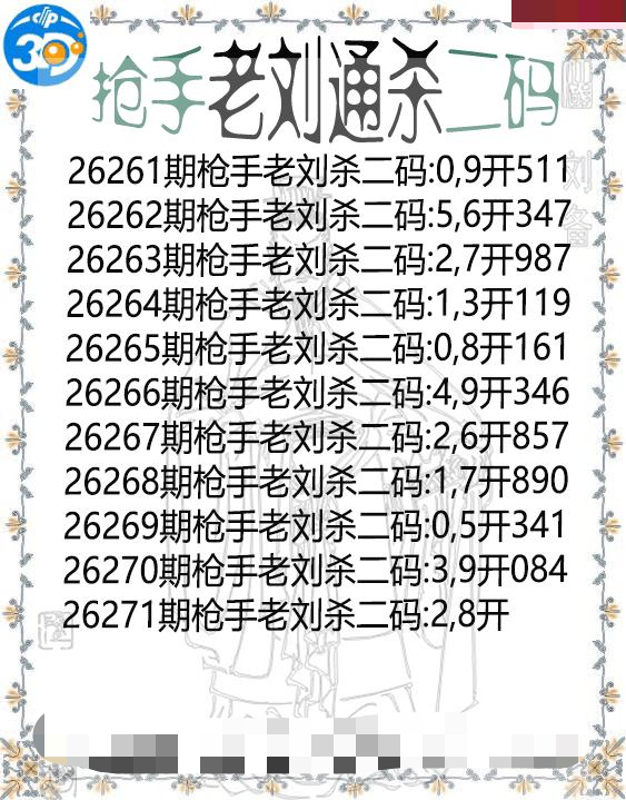 抢手老刘通杀二码