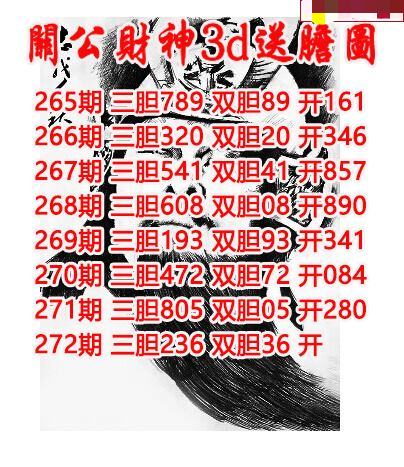 关公财神送胆