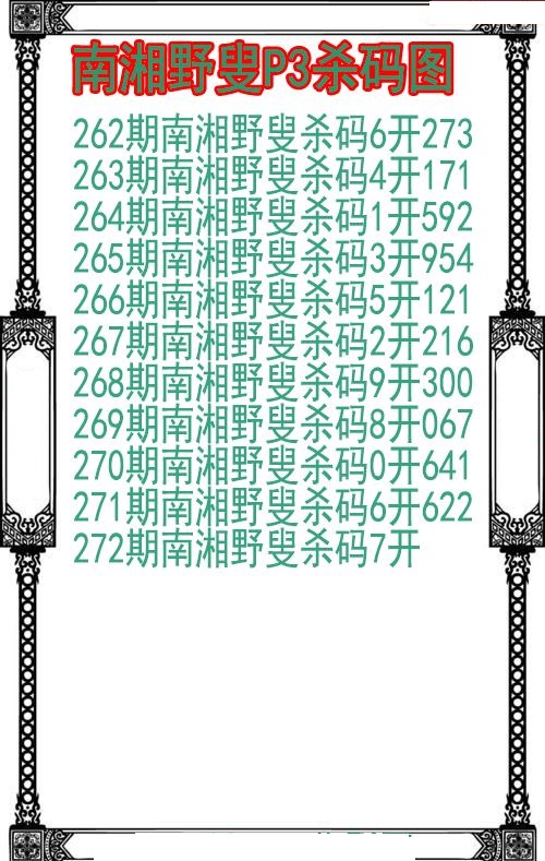 南湘野叟杀码图