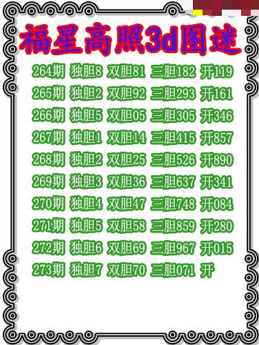 福星高照三胆