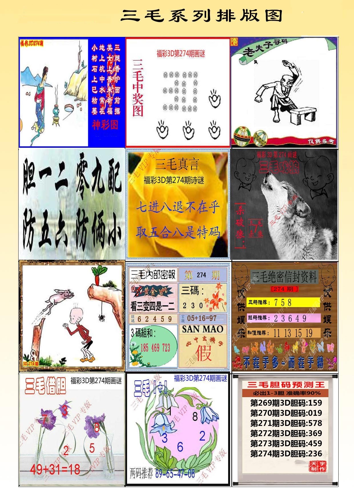 三毛系列图