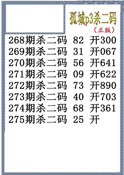 孤城杀码