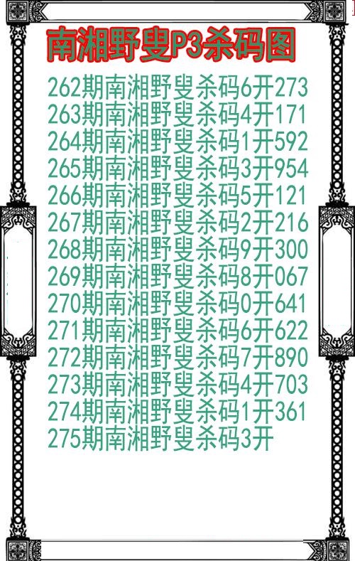 南湘野叟杀码图