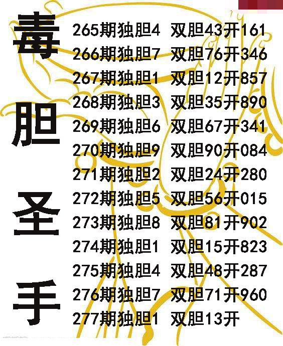 毒胆圣手