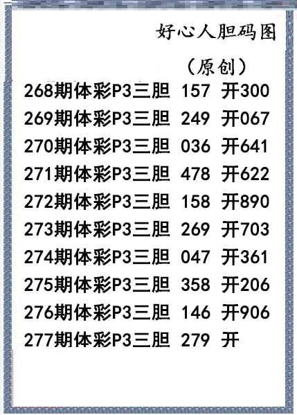 好心人送胆