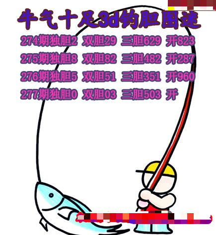 牛彩钓胆图