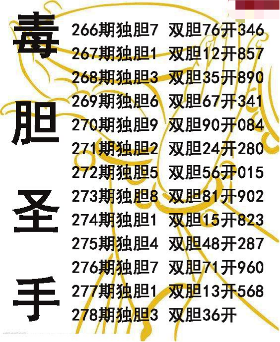 毒胆圣手