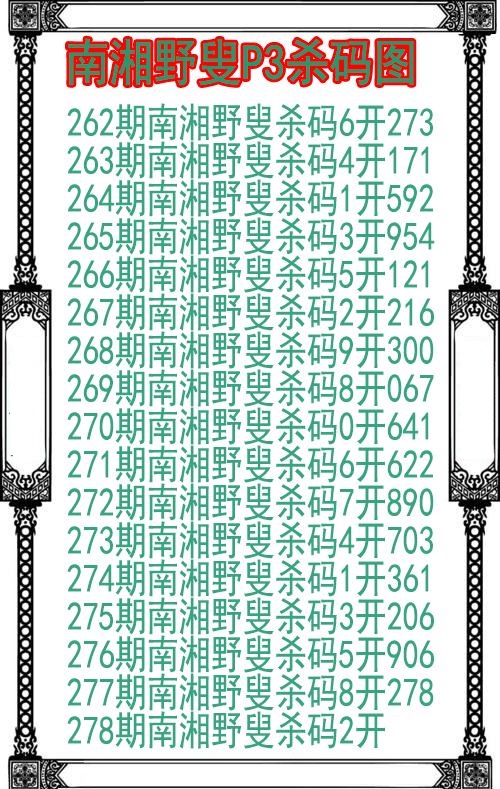 南湘野叟杀码图