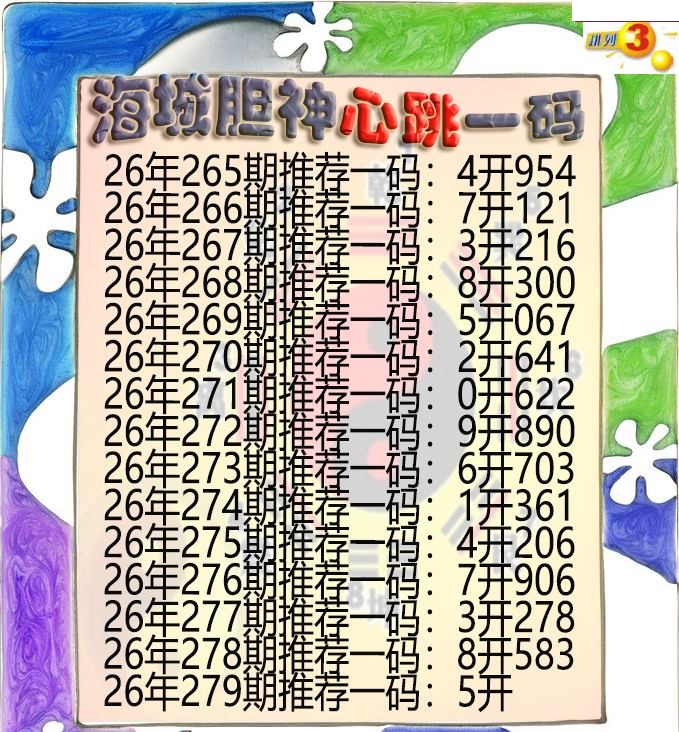 海城胆神心跳一码