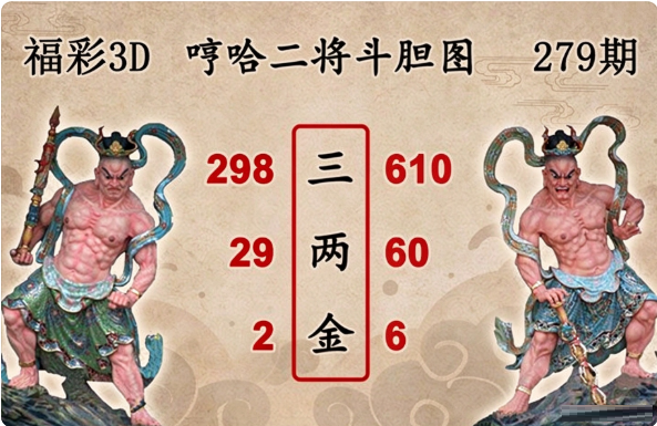 哼哈二将斗胆图