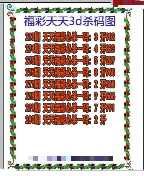 福彩天天杀码