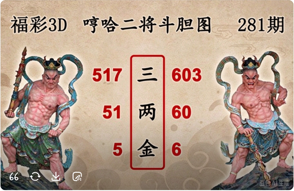 哼哈二将斗胆图