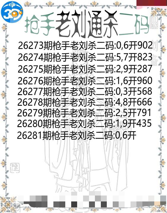 抢手老刘通杀二码