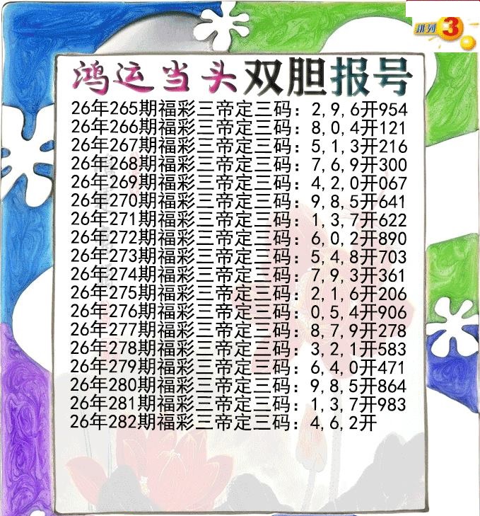 鸿运当头双胆报号