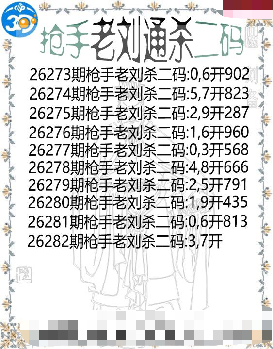 抢手老刘通杀二码