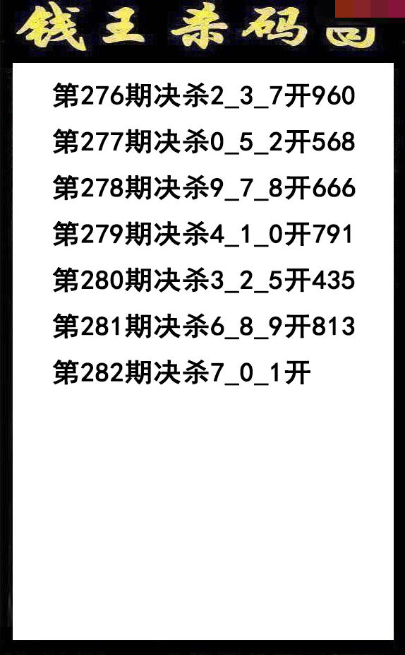 钱王杀码