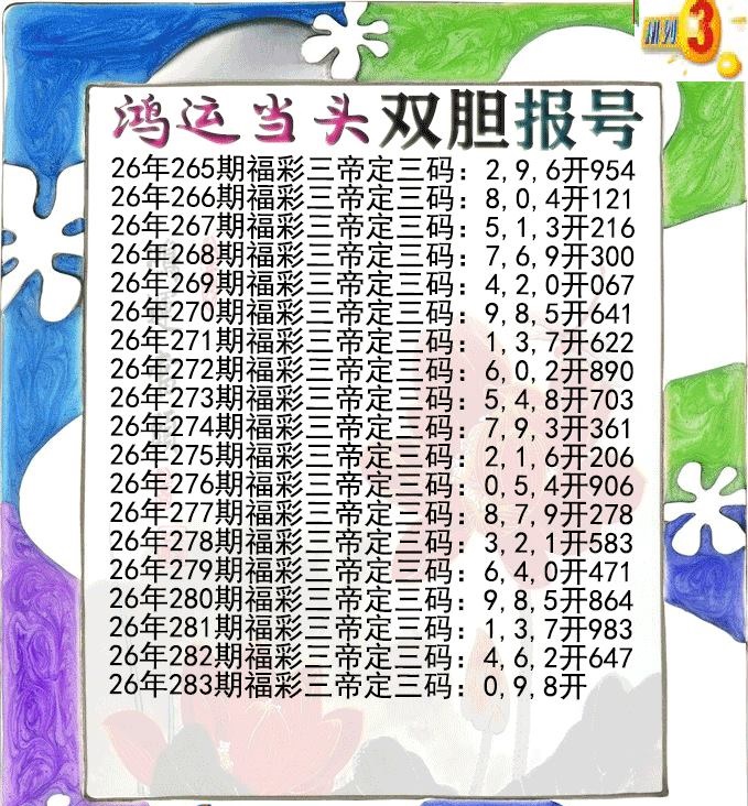 鸿运当头双胆报号