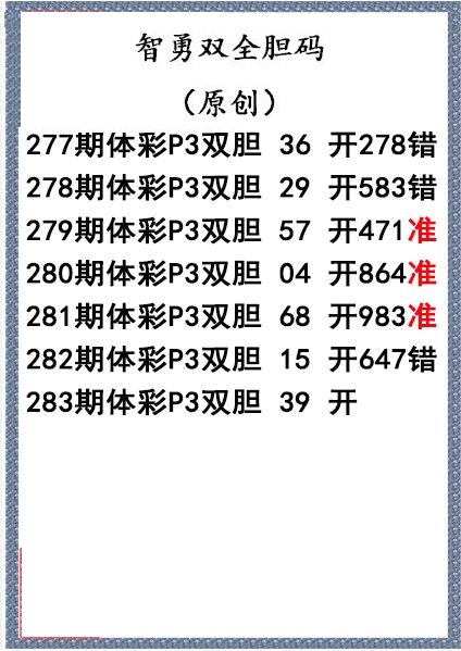 智勇双全双胆图迷