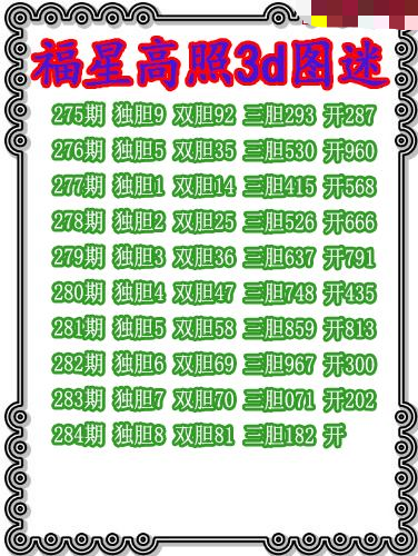 福星高照三胆