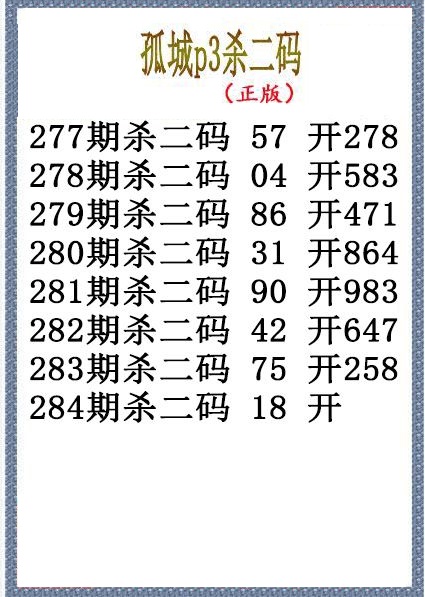 孤城杀码