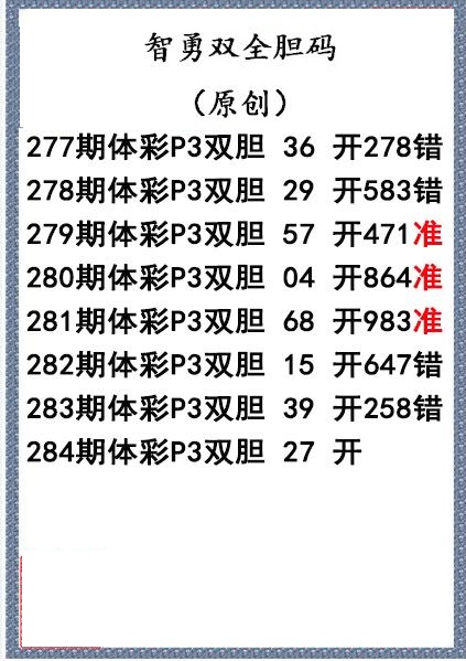 智勇双全双胆图迷