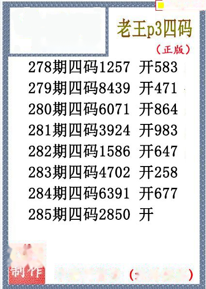 老王胆码