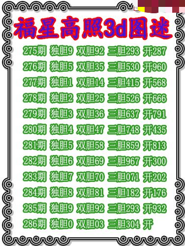福星高照三胆
