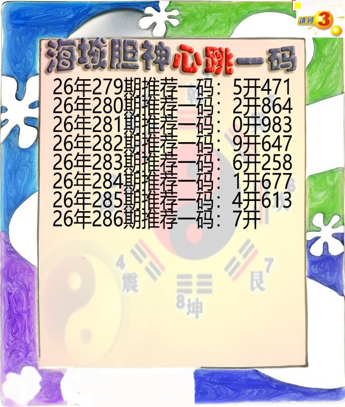 海城胆神心跳一码