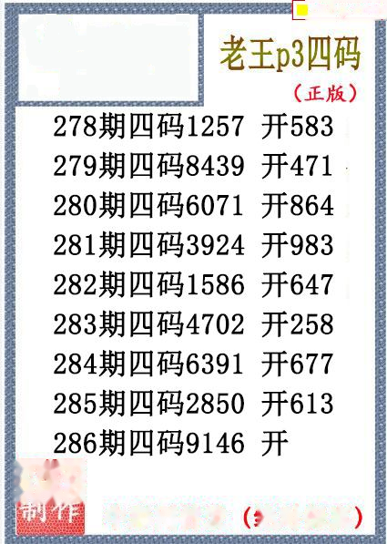 老王胆码