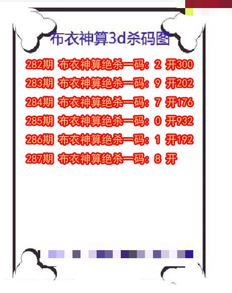布衣神算杀码