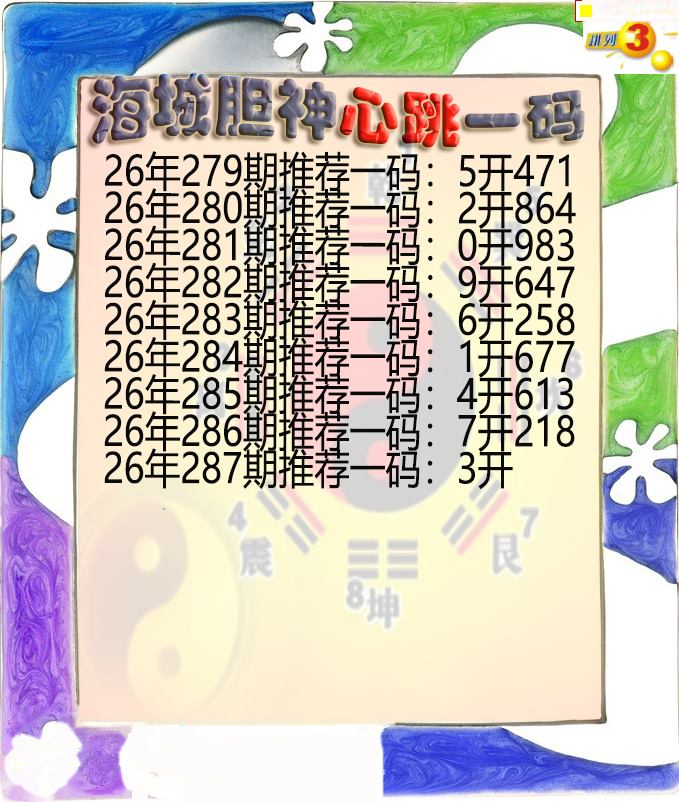 海城胆神心跳一码