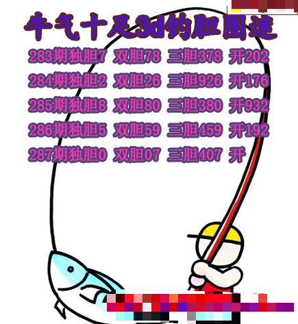 牛彩钓胆图