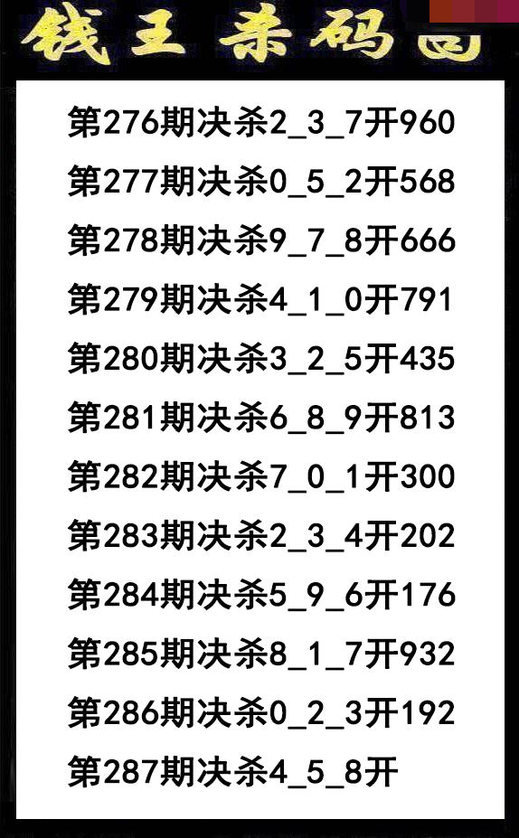 钱王杀码