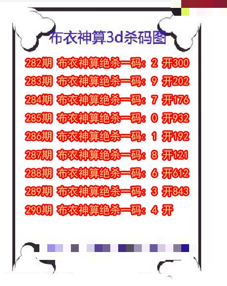 布衣神算杀码