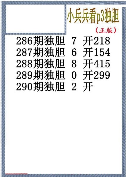 小兵兵独胆