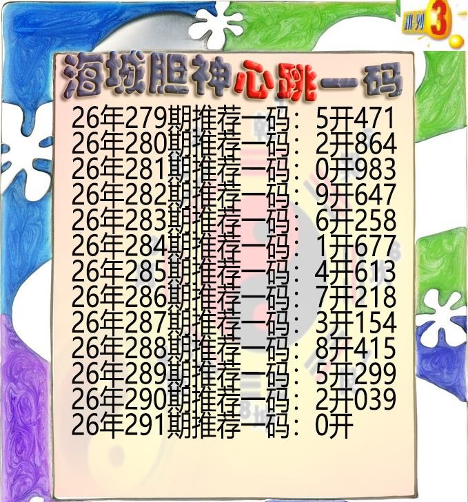海城胆神心跳一码