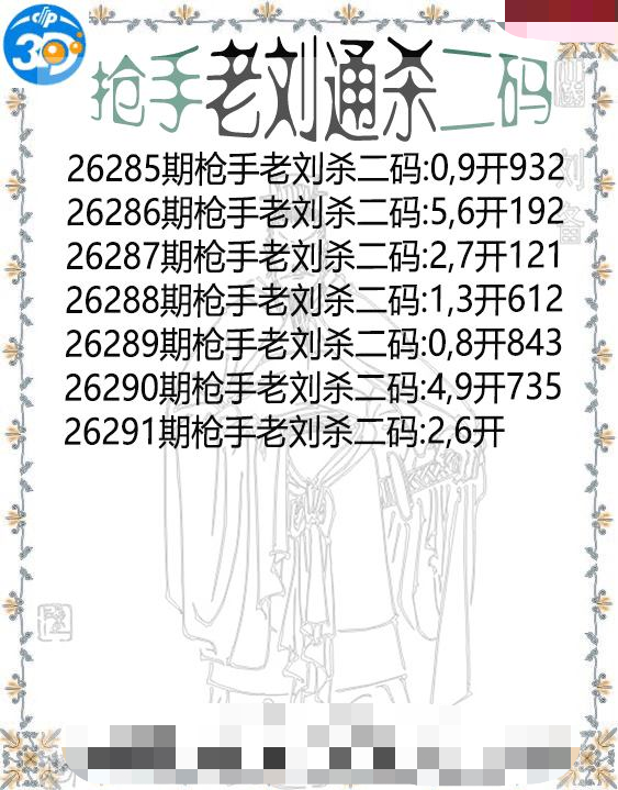 抢手老刘通杀二码